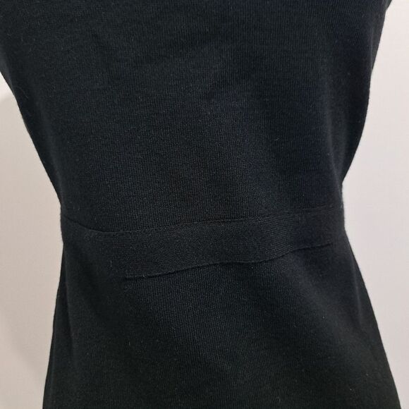 Milly Embellished Collar Iconic Shilloute Sheath Knee Length Dress Black Medium - Picture 13 of 16